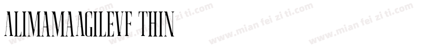 AlimamaAgileVF Thin字体转换